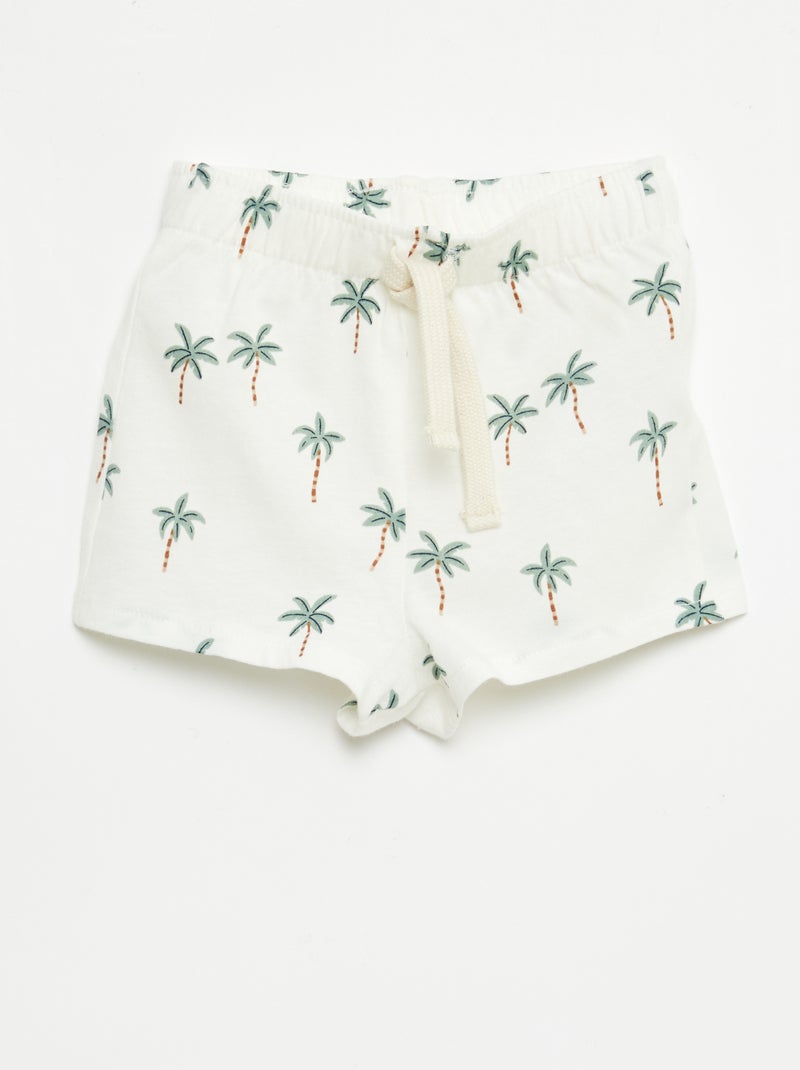 Set van 2 shorts van jersey Wit - Kiabi