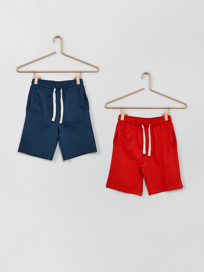 Set van 2 shorts van jerseystof ROOD - Kiabi