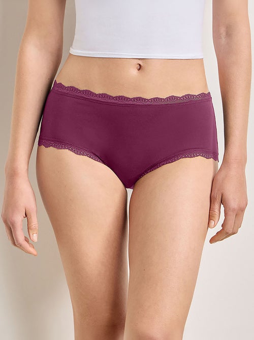 Set van 2 shorty's met kanten randen - Kiabi