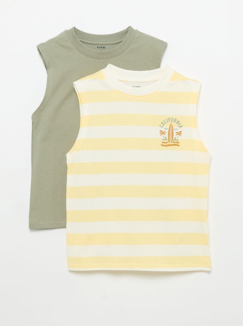 Set van 2 singlets met ronde hals - Kiabi