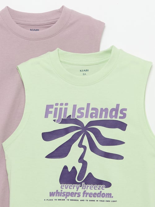 Set van 2 singlets met ronde hals - Kiabi