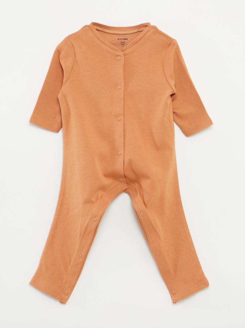 Set van 2 slaappakjes met opening - gemakkelijk aan te trekken collectie BIEGE - Kiabi
