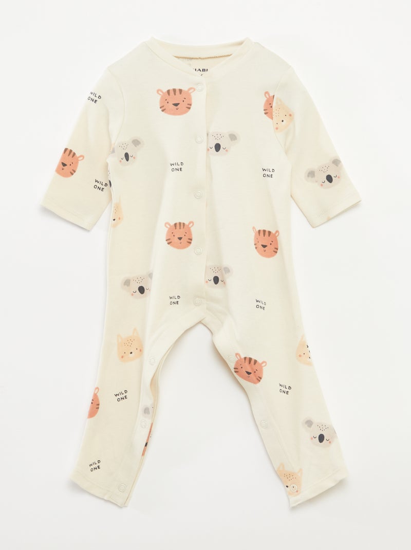Set van 2 slaappakjes met opening - gemakkelijk aan te trekken collectie BIEGE - Kiabi