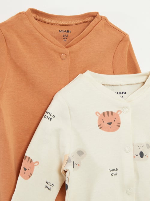 Set van 2 slaappakjes met opening - gemakkelijk aan te trekken collectie - Kiabi