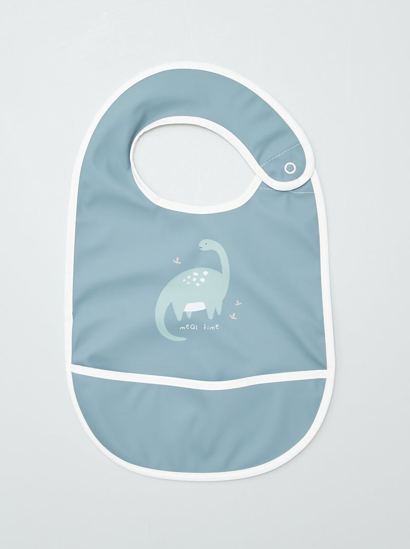Set van 2 slabbetjes met opvangbakje 'Baby Calin' GROEN - Kiabi