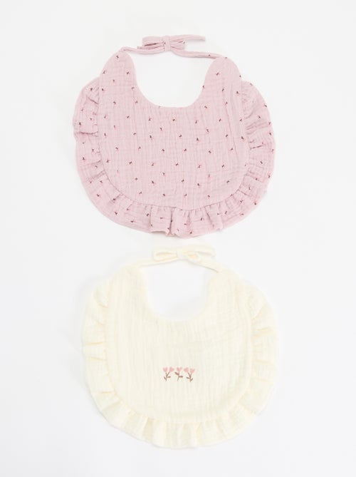 Set van 2 slabbetjes met ruches - Kiabi Set van 2 slabbetjes met ruches - Kiabi