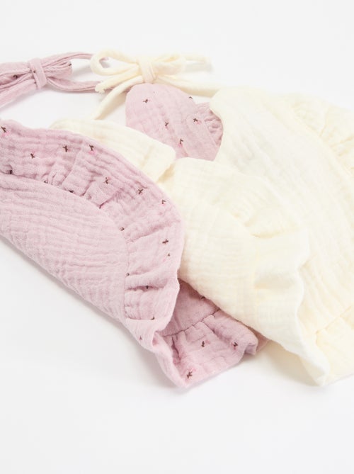 Set van 2 slabbetjes met ruches - Kiabi Set van 2 slabbetjes met ruches - Kiabi