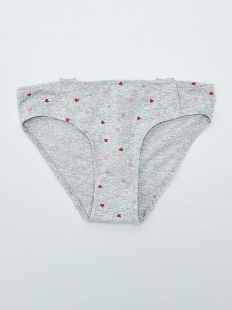 Set van 2 slips - gemakkelijk aan te trekken collectie GRIJS - Kiabi