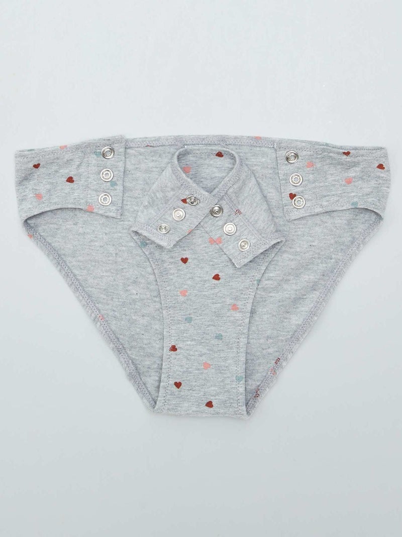 Set van 2 slips - gemakkelijk aan te trekken collectie GRIJS - Kiabi