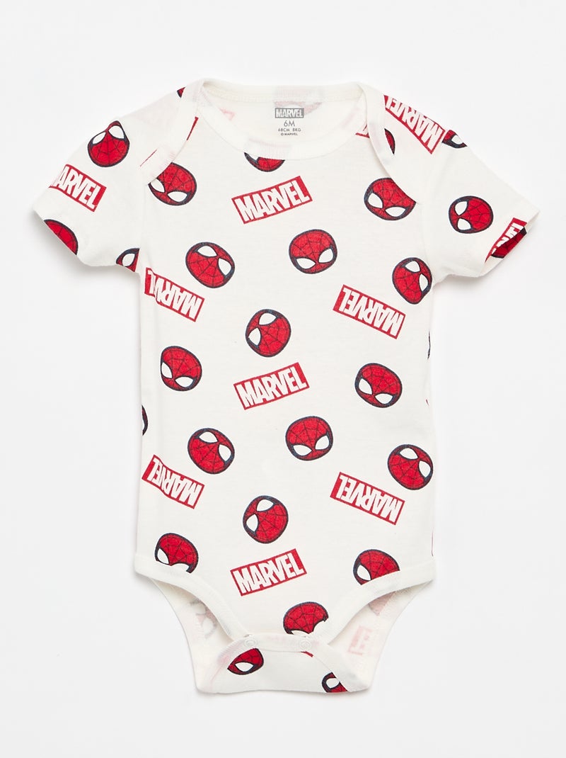 Set van 2 'Spider-Man' 'Marvel' rompertjes Wit - Kiabi