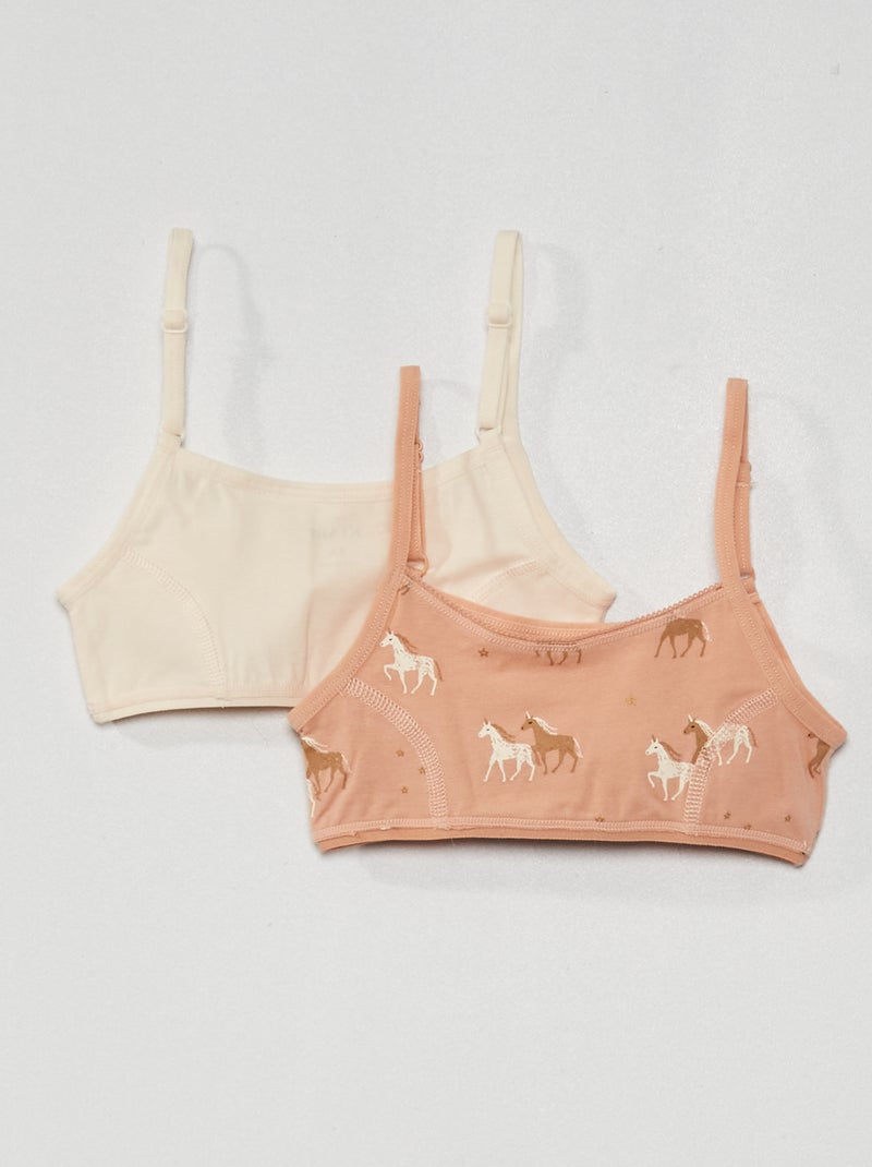 Set van 2 sporttops van stretchstof ROSE - Kiabi