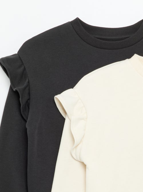Set van 2 sweaters met ruches op de schouders - Kiabi