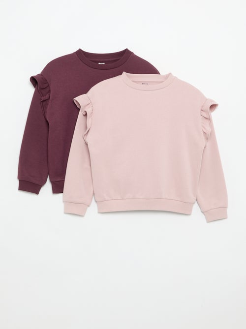 Set van 2 sweaters met ruches op de schouders - Kiabi