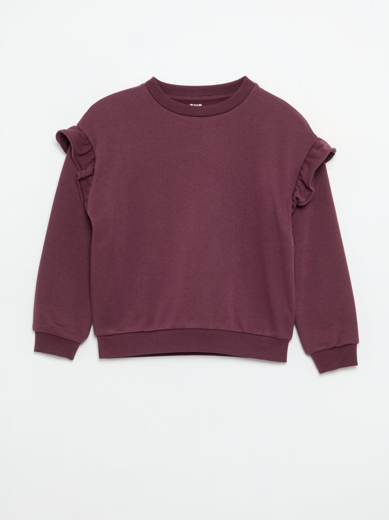 Set van 2 sweaters met ruches op de schouders Paars - Kiabi