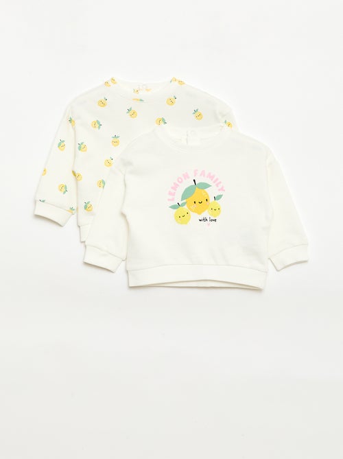 Set van 2 sweaters van lichte molton (French Terry) - 2 stuks - Kiabi