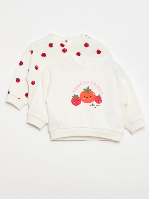 Set van 2 sweaters van lichte molton (French Terry) - 2 stuks - Kiabi