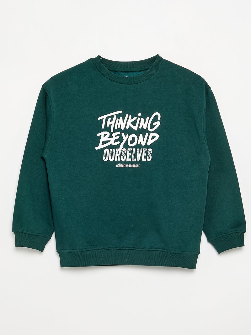 Set van 2 sweats met lange mouwen Groen - Kiabi