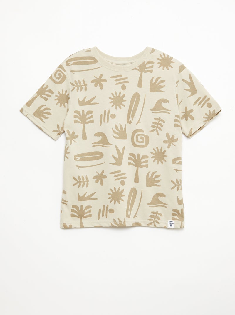 Set van 2 T-shirts Biege - Kiabi
