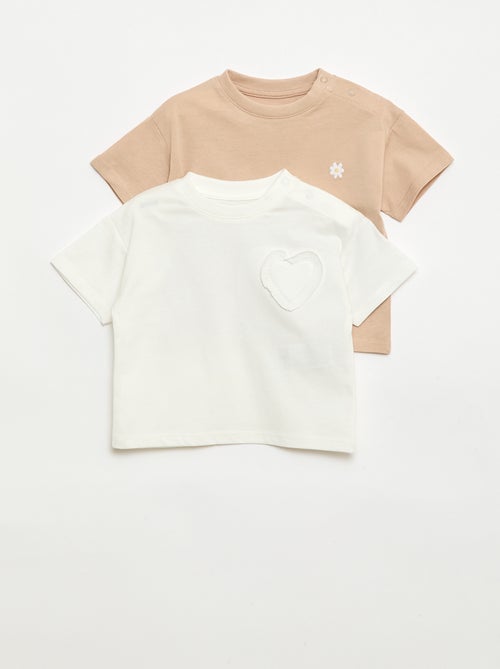 Set van 2 T-shirts met borstdetail - Kiabi