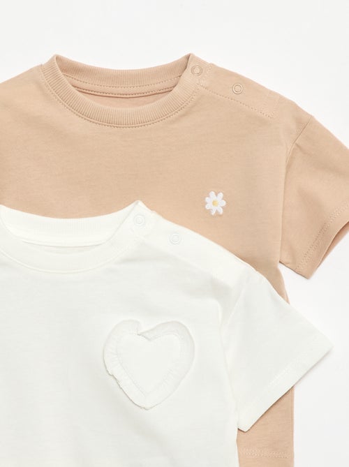 Set van 2 T-shirts met borstdetail - Kiabi