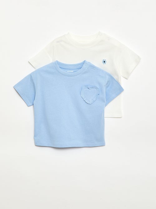 Set van 2 T-shirts met borstdetails - Kiabi