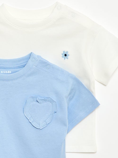 Set van 2 T-shirts met borstdetails - Kiabi