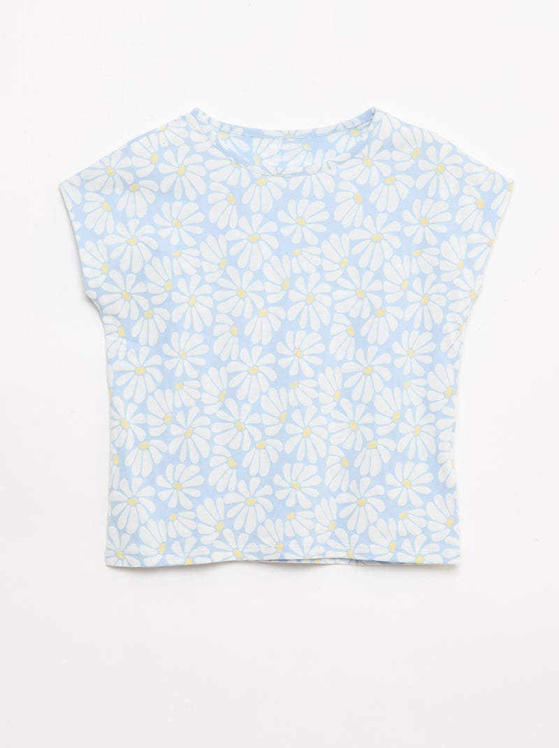 Set van 2 T-shirts met korte mouwen - 2 stuks Blauw - Kiabi