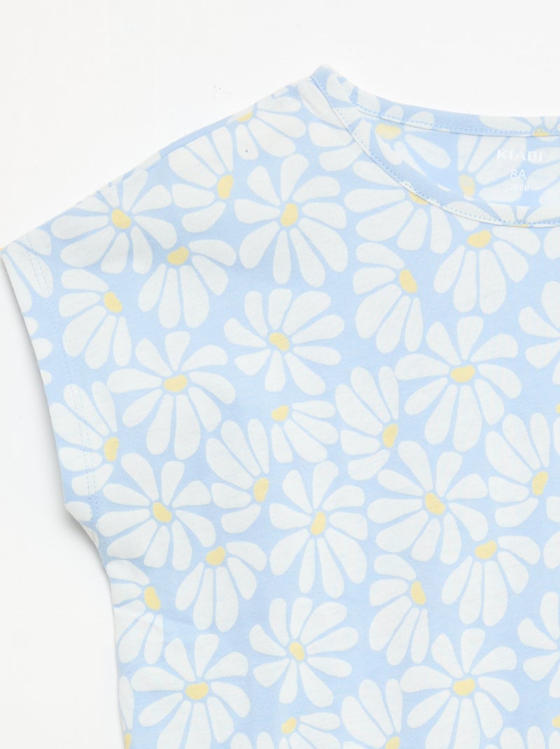 Set van 2 T-shirts met korte mouwen - 2 stuks Blauw - Kiabi