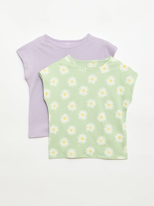 Set van 2 T-shirts met korte mouwen - 2 stuks - Kiabi