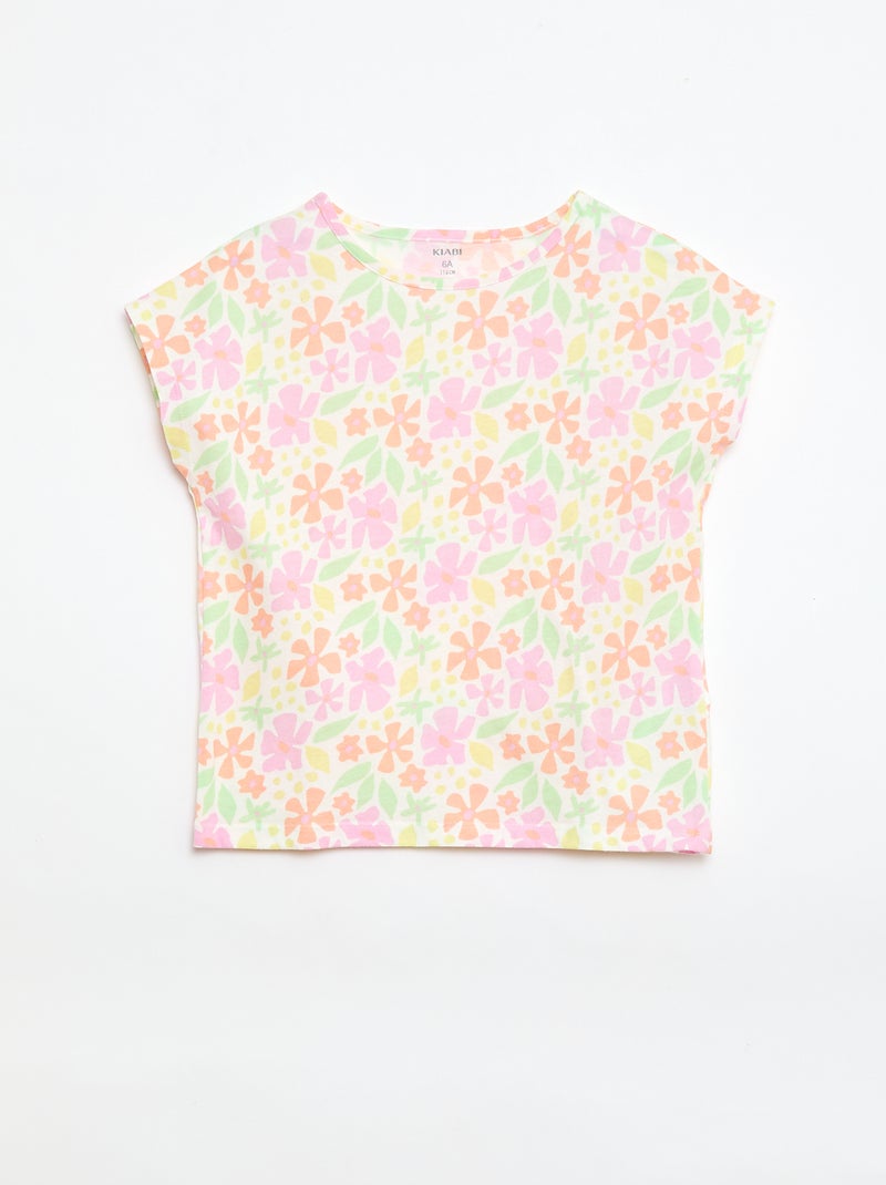 Set van 2 T-shirts met korte mouwen - 2 stuks Oranje - Kiabi