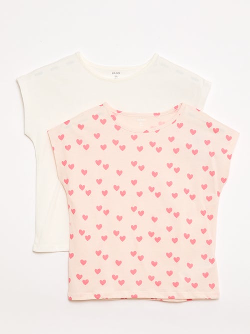 Set van 2 T-shirts met korte mouwen - 2 stuks - Kiabi