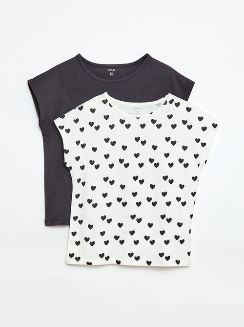 Set van 2 T-shirts met korte mouwen - 2 stuks - Kiabi