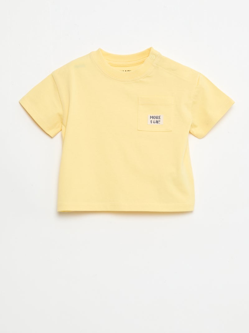 Set van 2 T-shirts met korte mouwen Geel - Kiabi