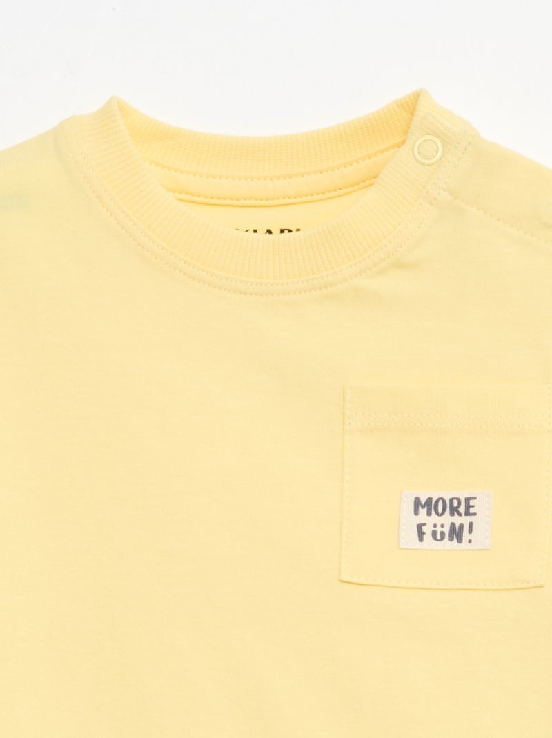 Set van 2 T-shirts met korte mouwen Geel - Kiabi