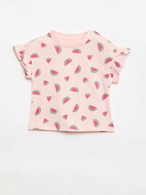 Set van 2 T-shirts met korte mouwen van jerseytricot - Kiabi