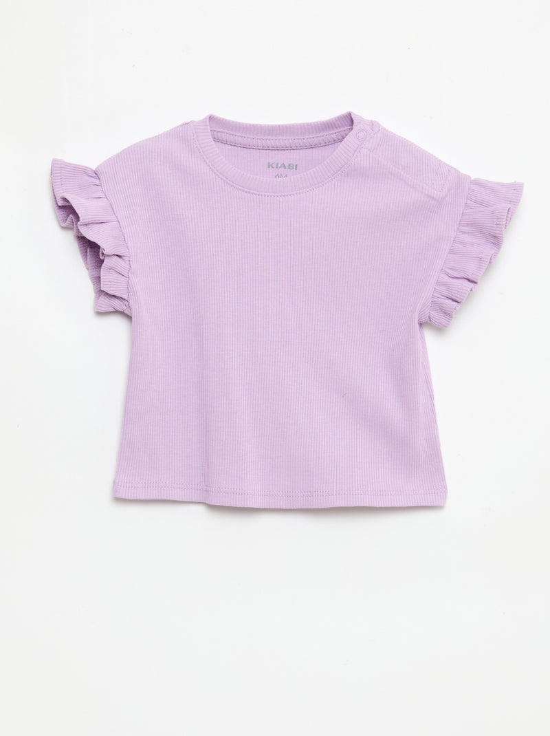 Set van 2 T-shirts met korte mouwen van jerseytricot Wit - Kiabi