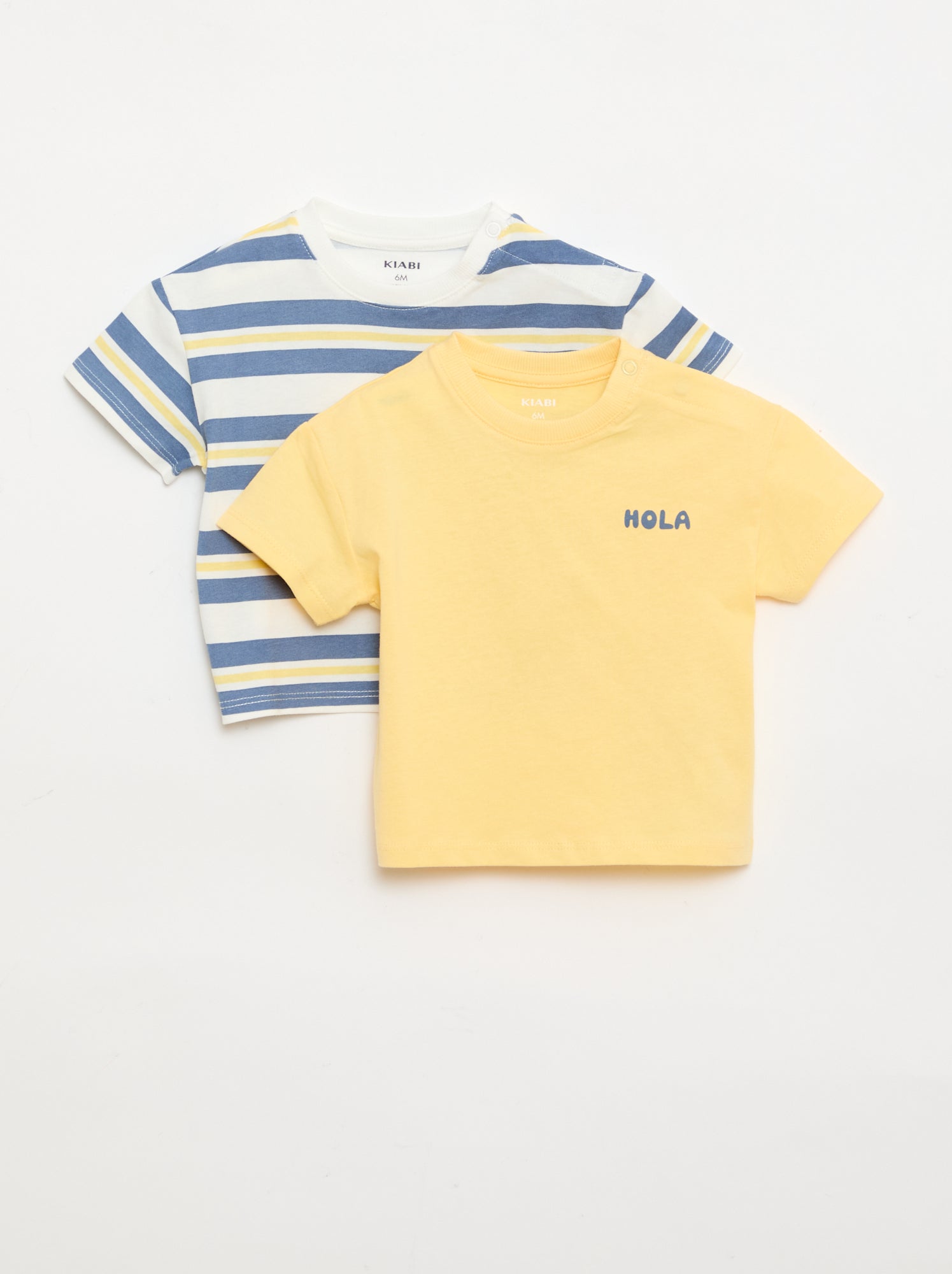 Set van 2 T-shirts met korte mouwen van katoenen jerseytricot