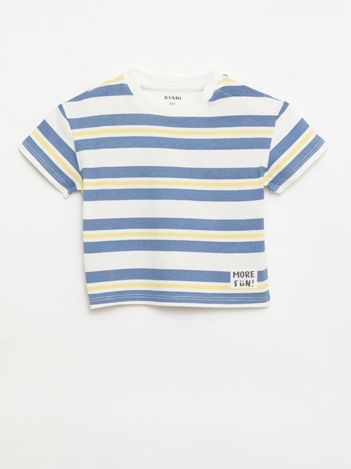 Set van 2 T-shirts met korte mouwen van katoenen jerseytricot - Kiabi