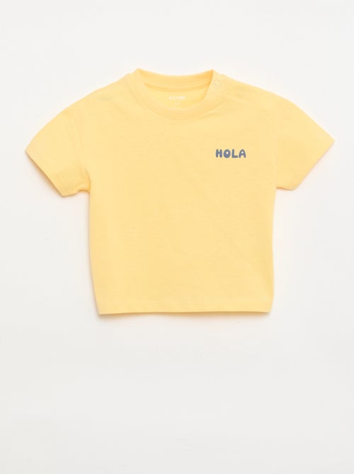 Set van 2 T-shirts met korte mouwen van katoenen jerseytricot - Kiabi