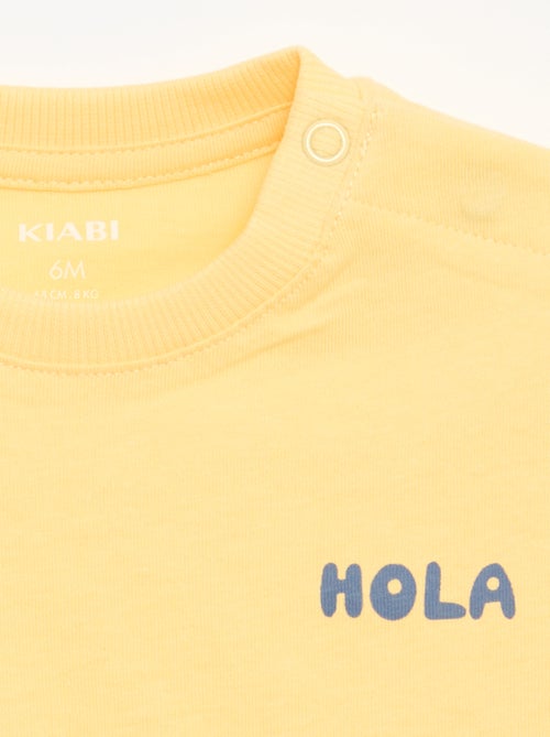 Set van 2 T-shirts met korte mouwen van katoenen jerseytricot - Kiabi