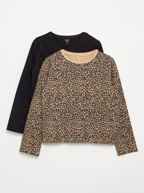 Set van 2 T-shirts met lange mouwen - Kiabi