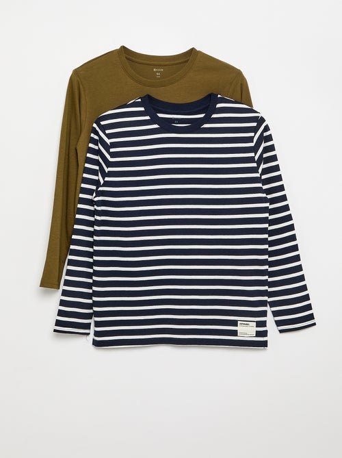 Set van 2 T-shirts met lange mouwen - Kiabi