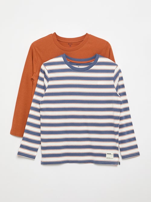 Set van 2 T-shirts met lange mouwen - Kiabi