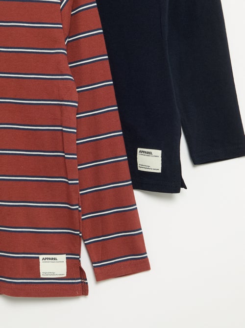 Set van 2 T-shirts met lange mouwen - Kiabi Set van 2 T-shirts met lange mouwen - Kiabi