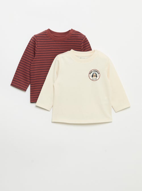 Set van 2 T-shirts met lange mouwen - Kiabi