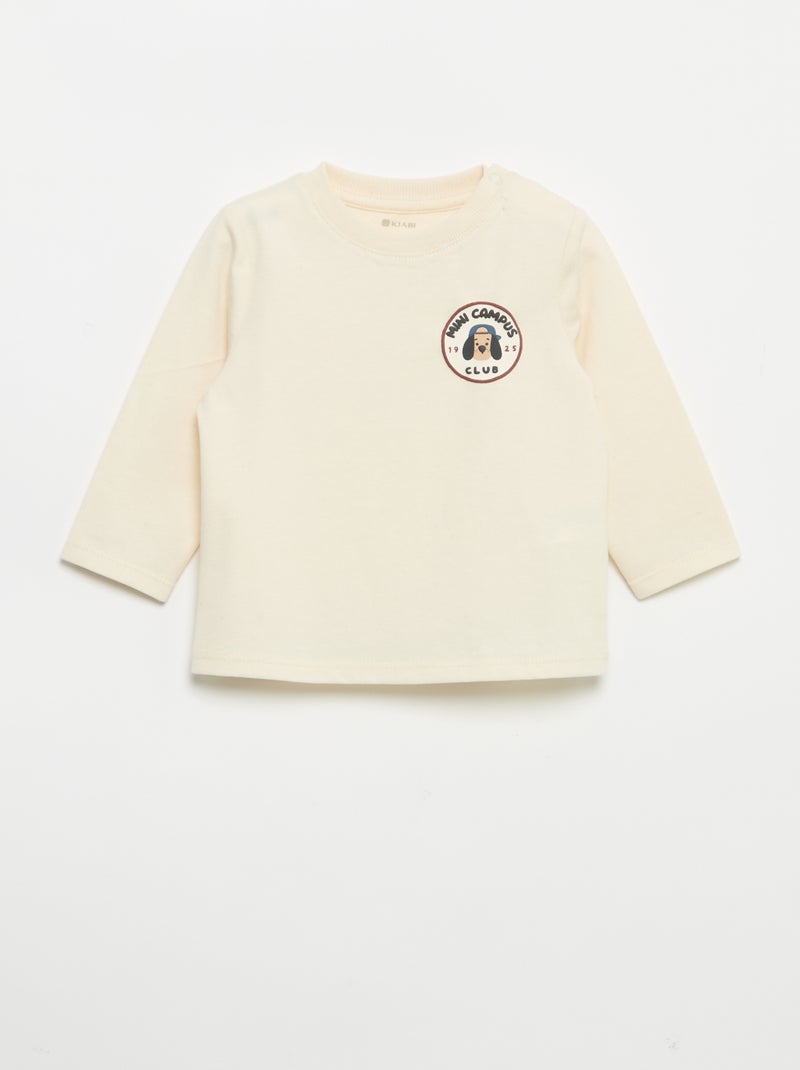 Set van 2 T-shirts met lange mouwen Bruin - Kiabi
