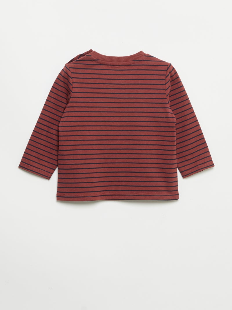 Set van 2 T-shirts met lange mouwen Bruin - Kiabi