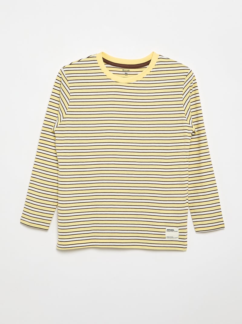 Set van 2 T-shirts met lange mouwen Geel - Kiabi