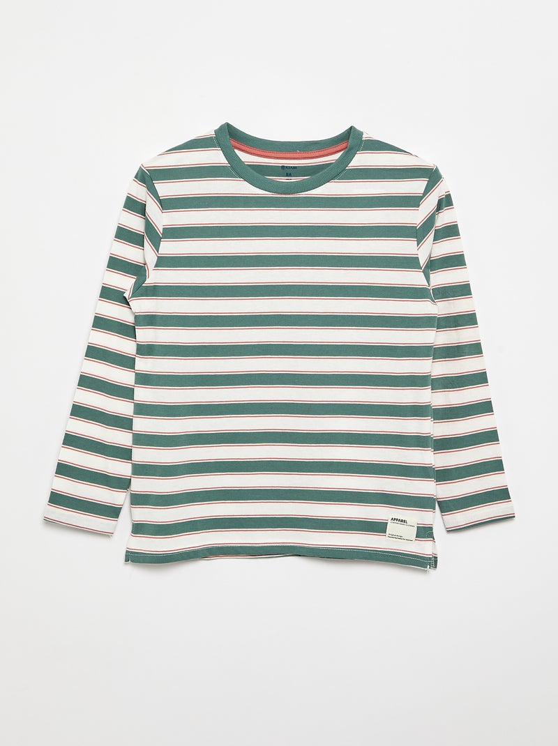 Set van 2 T-shirts met lange mouwen Groen - Kiabi