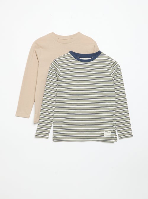 Set van 2 T-shirts met lange mouwen - Kiabi